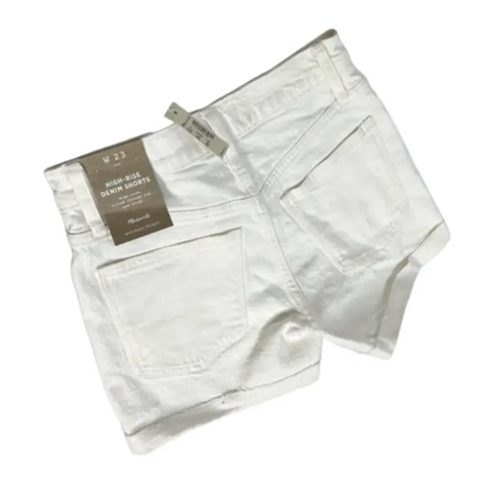 NWT! Madewell High-Rise Denim Shorts in Tile‎ White SIZE-23